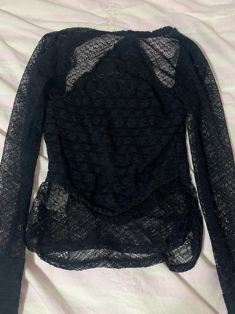 Free people my party lace square neck long sleeve top